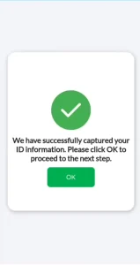 successfully captured id information