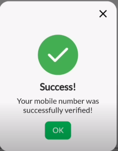 your number successfully verified