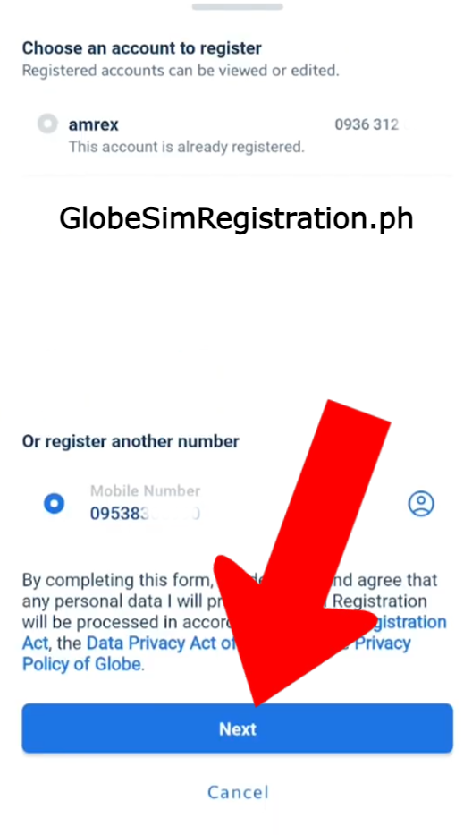 TM Sim Registration, Register your Mobile number