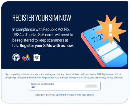 tm sim registration